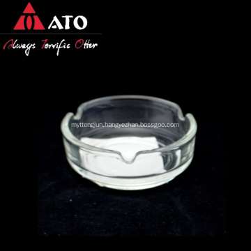 Clear Colored Round Shape Cigarette Tray Glass Ashtray